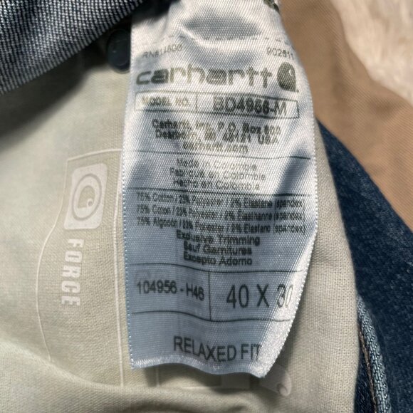 Carhartt Force Relaxed Fit Low Rise 5-Pocket Jean - 40x30 - Relaxed Fit - Picture 5 of 7